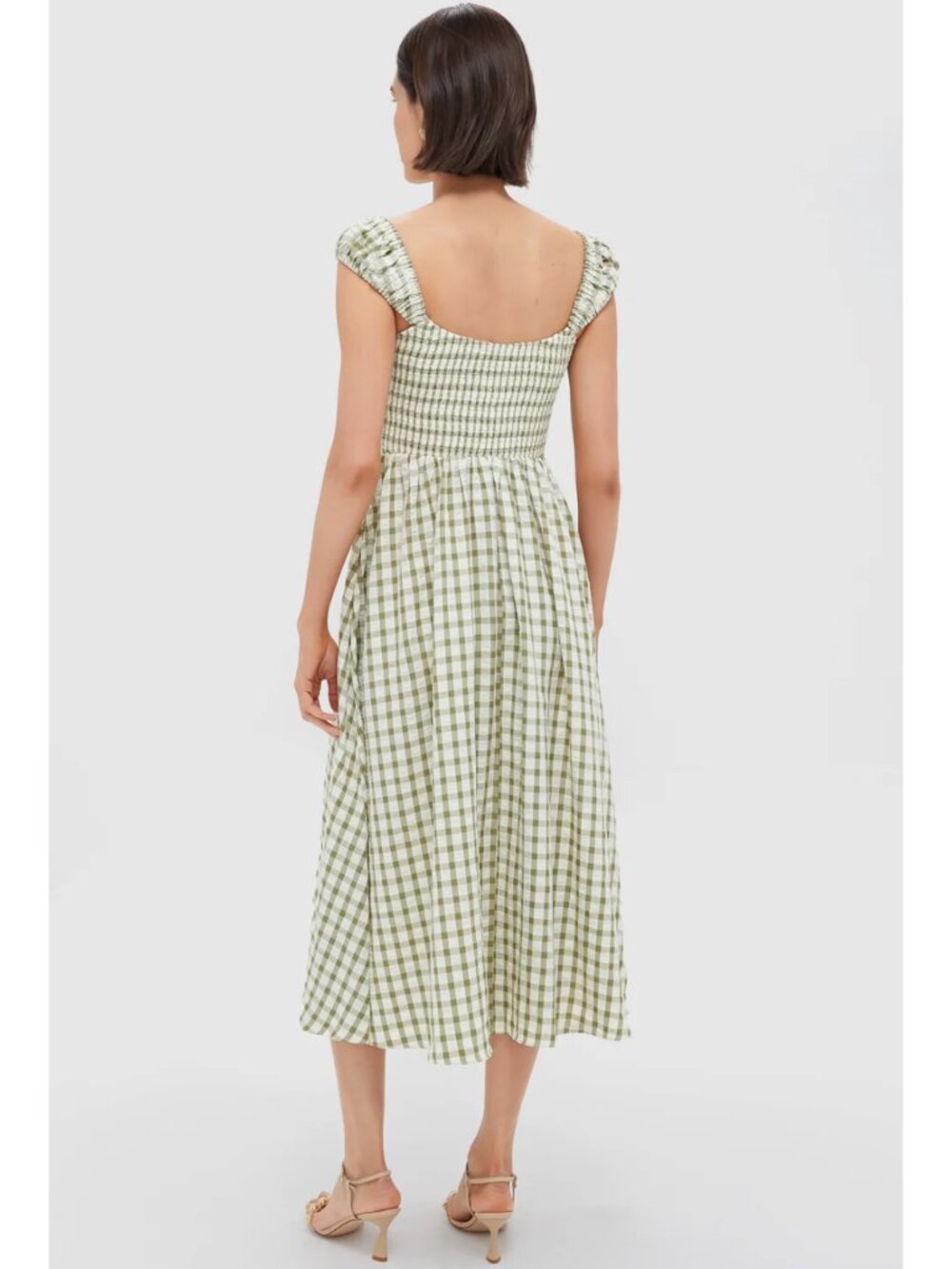 Tuckernuck Sage Gingham Seersucker Amy Dress NEW - Picture 2 of 7